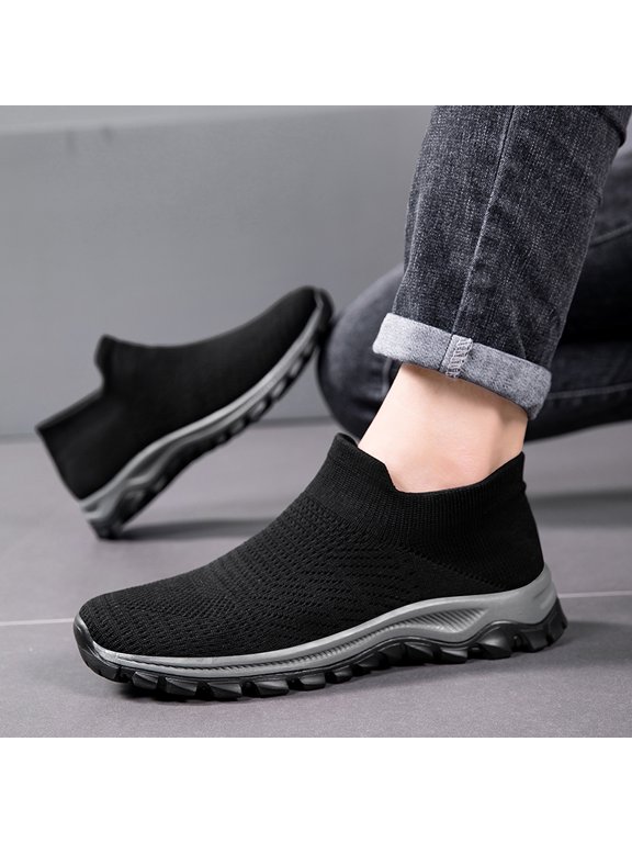 Laceless Sock Style Outdoor Walking Sneakers
