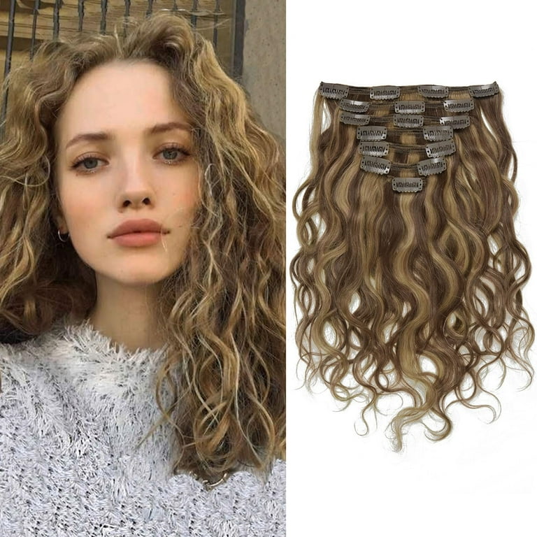 Lacer Curly Clip in Human Hair Extensions Jerry Curly 3B 3C Real Hair Clip in Extensions For Black Women Natural Black Color 100 Brazilian African American Hair Extension 18 inch Jerry Curly