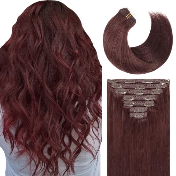 Lacer Hair Extensions Clip in Human Hair 18 Inch Thick Lace Clip in Hair Extensions 7pcs Remy Human Hair Platinum Blond Silky Invisible PU Weft 120g