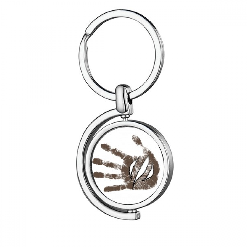 Laceration Marks Handprint Wound Rotating Keychain Metal Keyring Holder