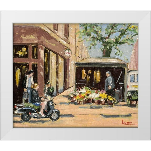 Laceur, Nicole 14x12 White Modern Wood Framed Museum Art Print Titled - City scene II