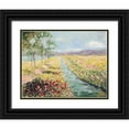 thumbnail image 1 of Laceur, Nicole 32x26 Black Ornate Wood Framed with Double Matting Museum Art Print Titled - Fields, 1 of 4