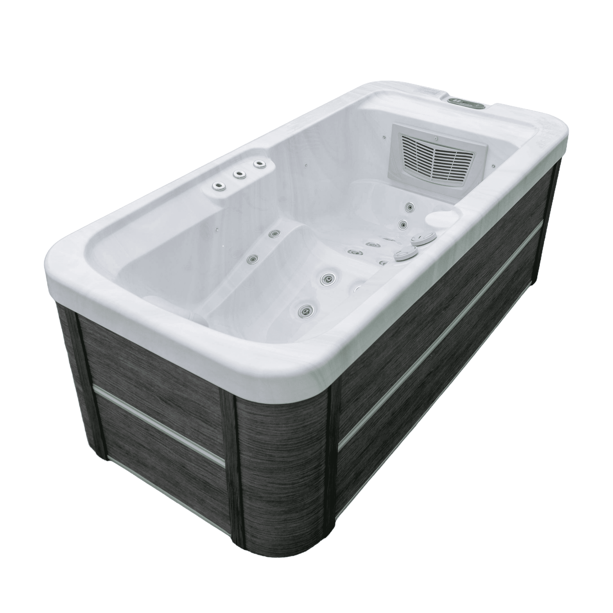 Lacey 1-Person 25-Jet Hot Tub with Side Waterfall and Underwater LED Lighting