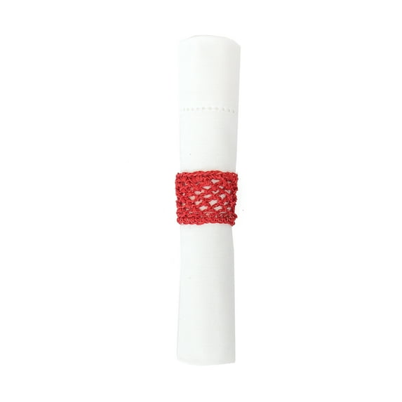 Lacey Coral Napkin Ring Set of 6