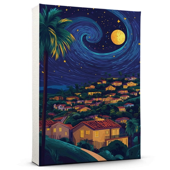 Lacey Travel Canvas Prints, Washington Starry Night Travel decor, Lacey Map Poster, Washington Travel Decor Artwork - 98AZ707