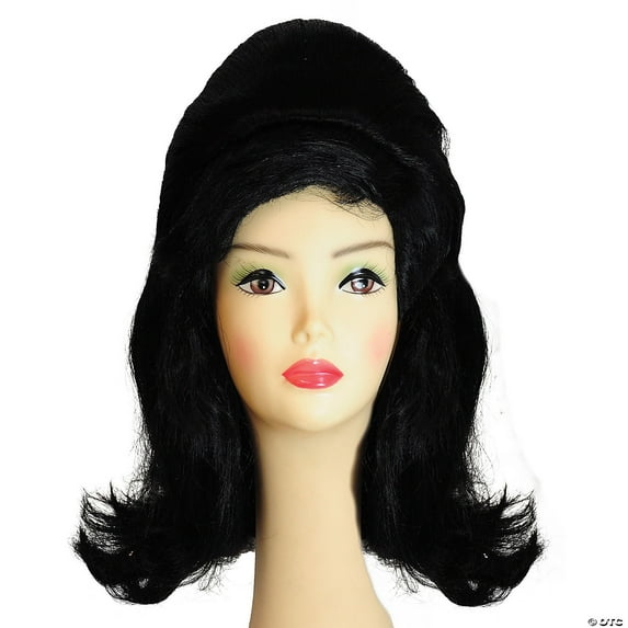 Beehive Pageboy Wig XL White Tall Retro Costume Adult Women Cosplay Theatre