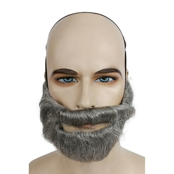 Morris Costumes LW443DBNGY Bargain Biblical Beard with Mustache for Adults - Brown & Gray