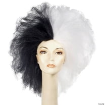 Adults Black & White Extra Large Wig