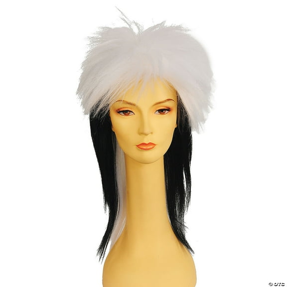Lacey Wigs LW306SKS Punk Fright Wig - Skunk Stripe