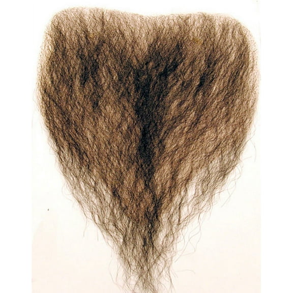 Lacey Wigs LW424MCBN Human Hair Goatee HX2 Pirate Beard, Medium Chest Brown