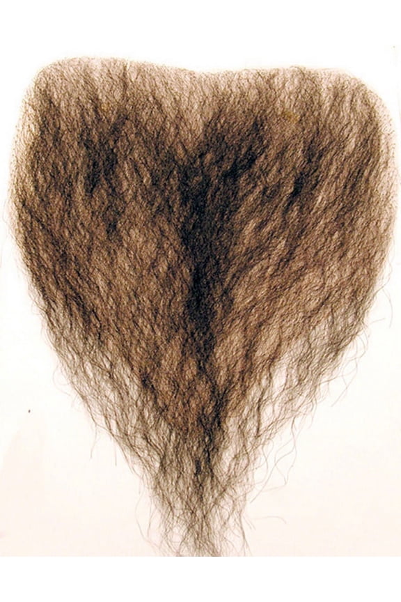 LW424MCBN Human Hair Goatee HX2 Pirate Beard, Medium Chest Brown