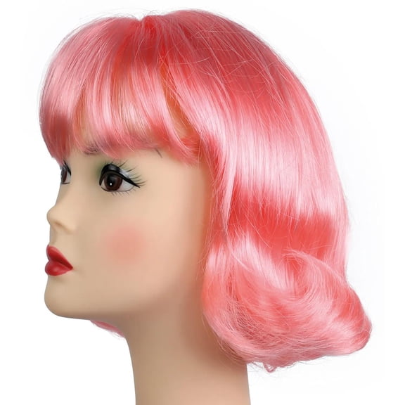 Lacey Wigs LW560LPK Flip Lucy Short 60S Wig, Light Pink