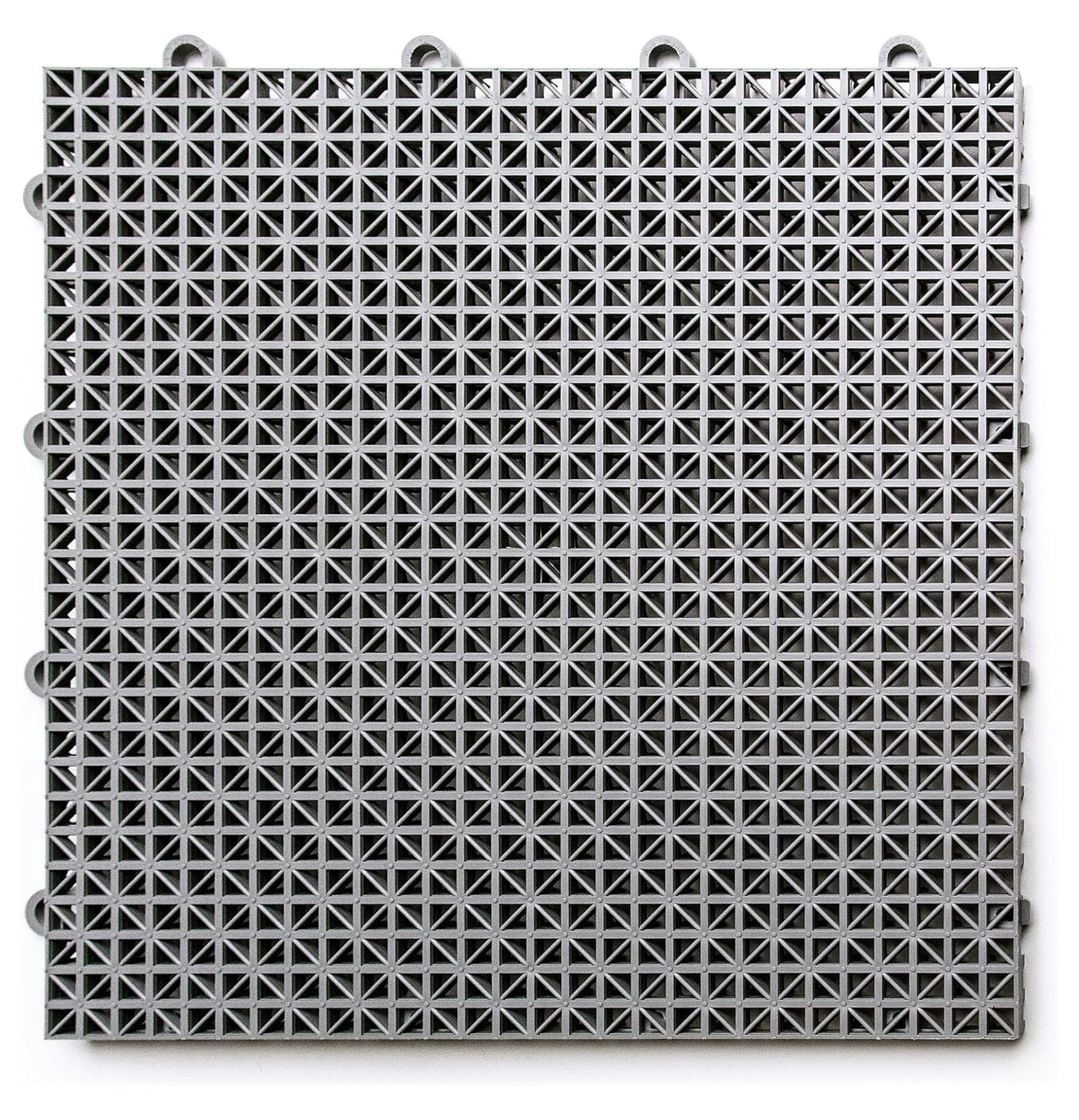 Lachk DT40GRAY DuraGrid Outdoor Modular Interlocking Multi-Use Plastic Deck Tile, 40 Pack, Gray