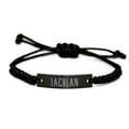 thumbnail image 1 of Lachlan Bracelet Name Personalized Custom Black Rope Bar Bracelet, 1 of 1