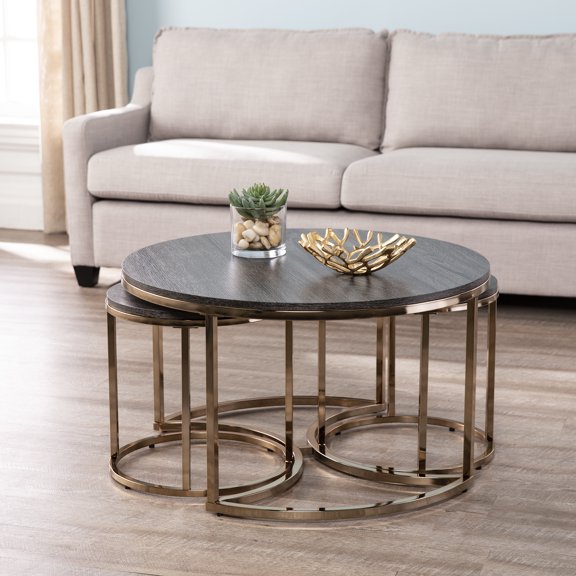 Lachlan Round Nesting Coffee Tables 3pc Set
