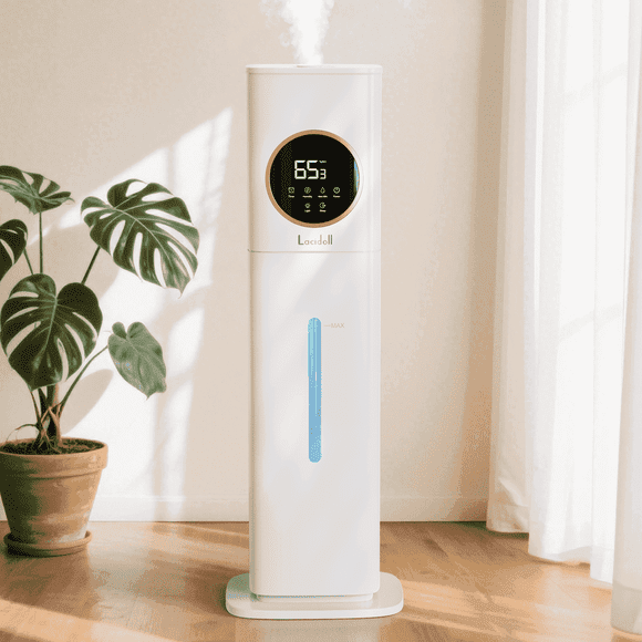 2.1Gal/8L Cool Mist Humidifier for Room Bedroom, Large Room Humidifier for Home Whole House, Quiet Ultrasonic Humidifier with Night Light, White, Lacidoll