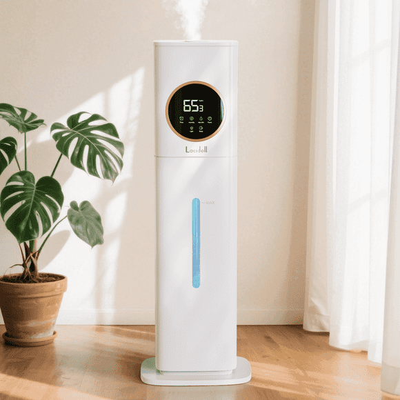 Lacidoll Humidifiers for Bedroom Home, 2.1Gal/8L Cool Mist Humidifier for Large Room with Essential Oil Diffuser, Night Light(White)