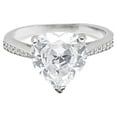 thumbnail image 1 of Lacie Heart Engagement Ring Sterling Silver Clear Cz Women Ginger Lyne Collection, 1 of 5