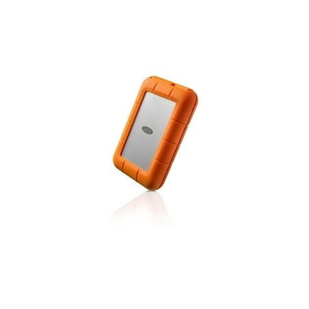 LaCie - Rugged 2TB External USB-C, USB 3.1 Gen 1 Portable Hard Drive - Orange/Silver