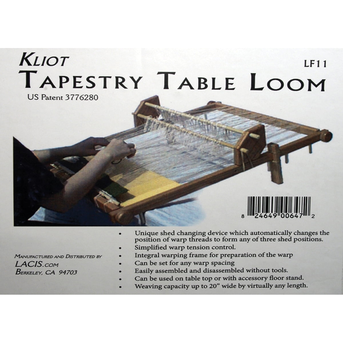 Lacis Kliot Tapestry Loom, 20-Inch, Hardwood