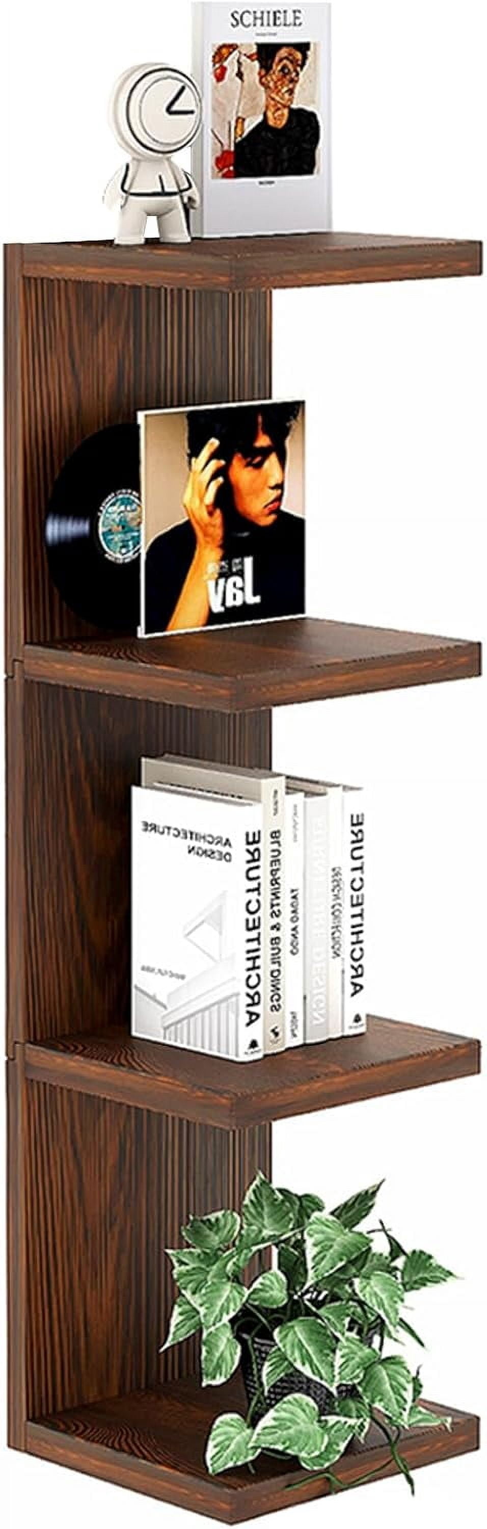 Lack Wall Shelf,Display Floating Shelf (Solid Wood, 4 Tier)
