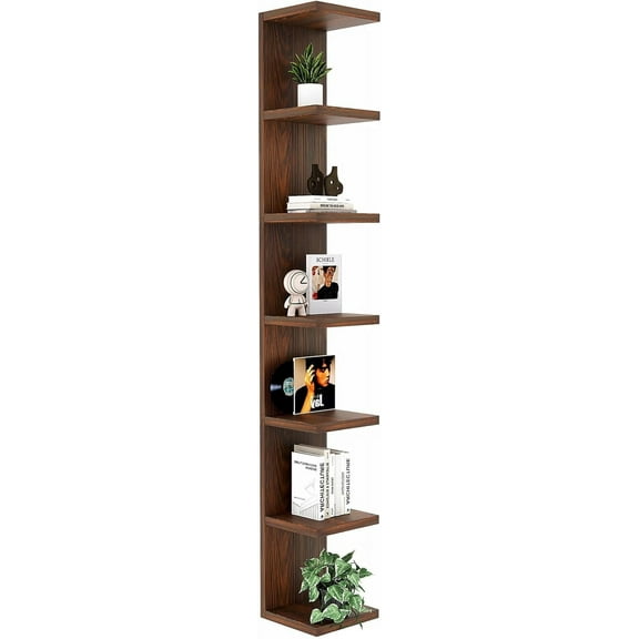 Lack Wall Shelf,Display Floating Shelf (Solid Wood, 7 Tier)