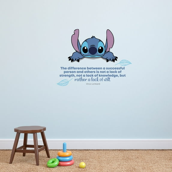 Design with Vinyl Lack of Will Lilo Stitch Life Quote Wall Decal