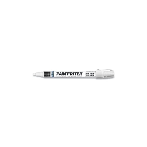 Markal-096820 1/8 In. Fast-Drying Liquid Valve Action White Paint Marker