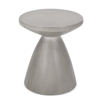 Laconia Concrete Finish Hourglass Stone Patio Side Table only