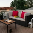 thumbnail image 1 of Lacoo 2 Pieces Patio Loveseat Outdoor Sectional Sofa Patio Conversation Set for Small Area, Beige, 1 of 5