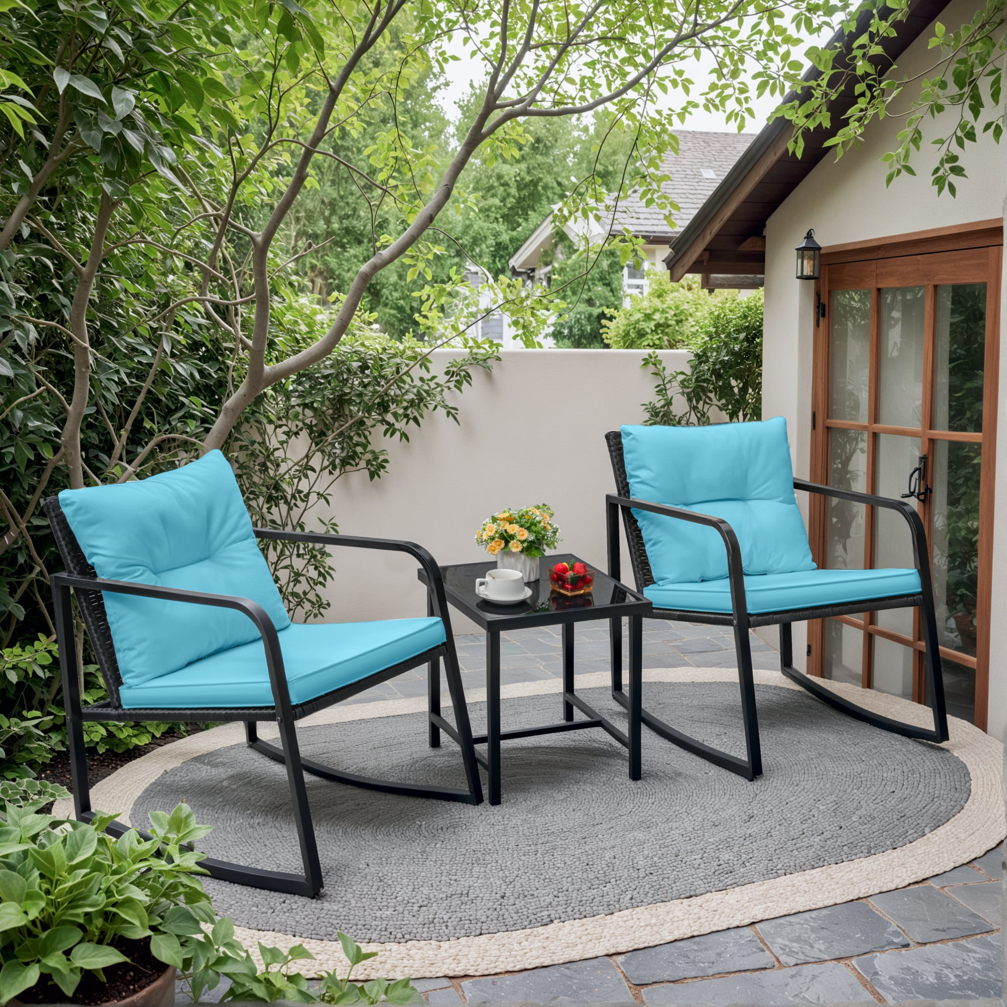 Outdoor Furniture Set Of Two Rocking Chairs Rocking Chairs Two Piece Patio  Set Martha Stewart Piece, image size:2000x2000