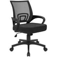 thumbnail image 1 of Lacoo Adjustable Mid Back Office Chair Mesh Swivel Desk Chair with Armrests, Black, 1 of 7