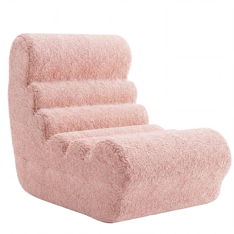 Lacoo Bean Bag Sofa for Adults - Ultra-Soft Lounge Sofa with High-Density Foam Fill, Cozy Floor Chair for Living Room, Bedroom & Dorm,Pink