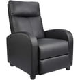 thumbnail image 1 of Lacoo Black PU Leather Single Sofa Recliner with Padded Seat and Backrest, Multi-Positions, 1 of 8