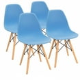 thumbnail image 1 of Lacoo Dining Chairs Pre Assembled Modern Style DSW Chair Classic Shell Armless Indoor Kitchen Dining Living Room Side Chairs Set of 4 (Blue), 1 of 6
