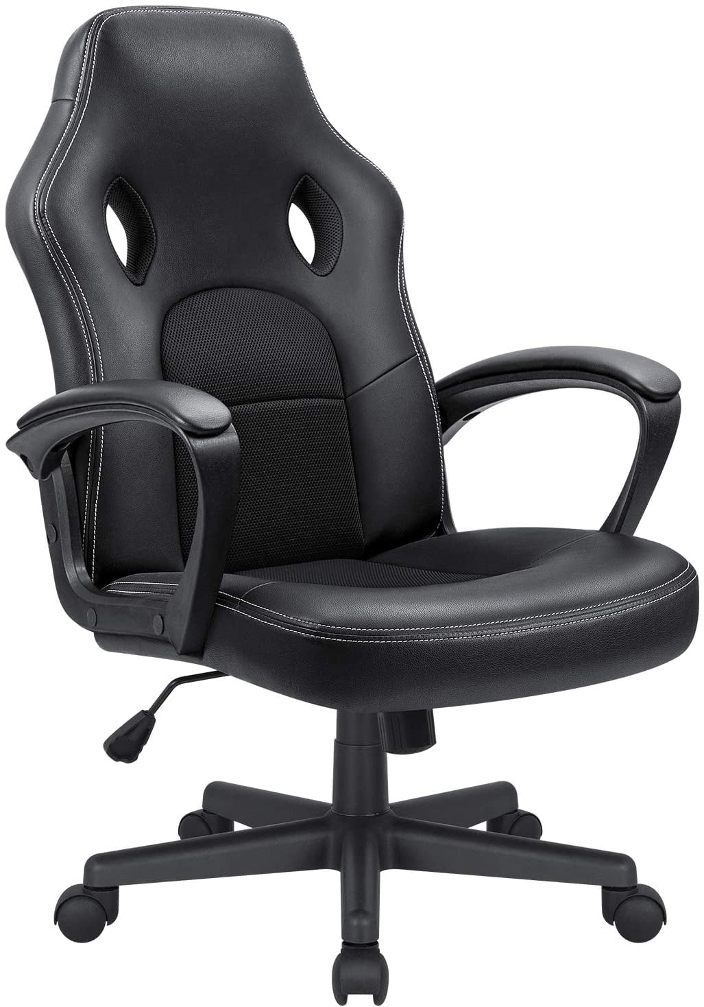 Lacoo Faux Leather Computer Gaming Chair Office Desk Chair with Lumbar ...