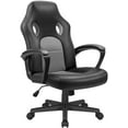 thumbnail image 1 of Lacoo Faux Leather Computer Gaming Chair Office Desk Chair with Lumbar Support, Gray, 1 of 8