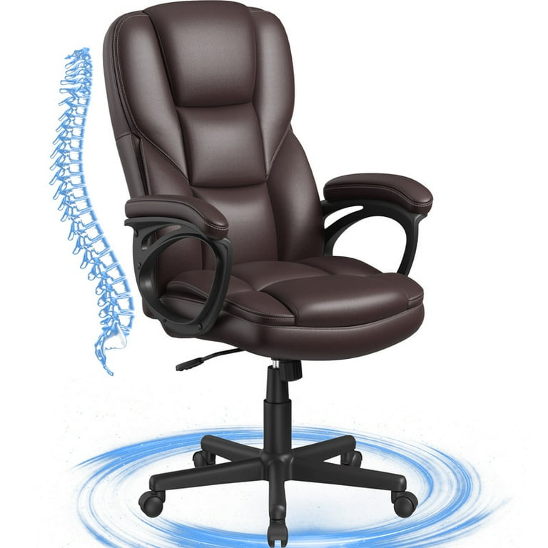 Chair Brown Staples And Office Chairs Lacoo Faux Leather High