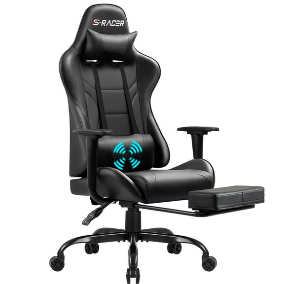 Lacoo High Back Gaming Chair Ergonomic Gaming Computer Chair,Black