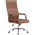thumbnail image 1 of Lacoo High-Back Office Desk Chair Faux Leather Executive Chair with Lumbar Support, Brown, 1 of 7