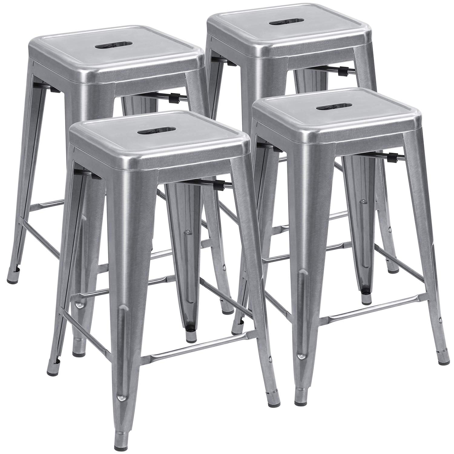 Smilemart metal 24 stackable metal discount bar stools set of 4