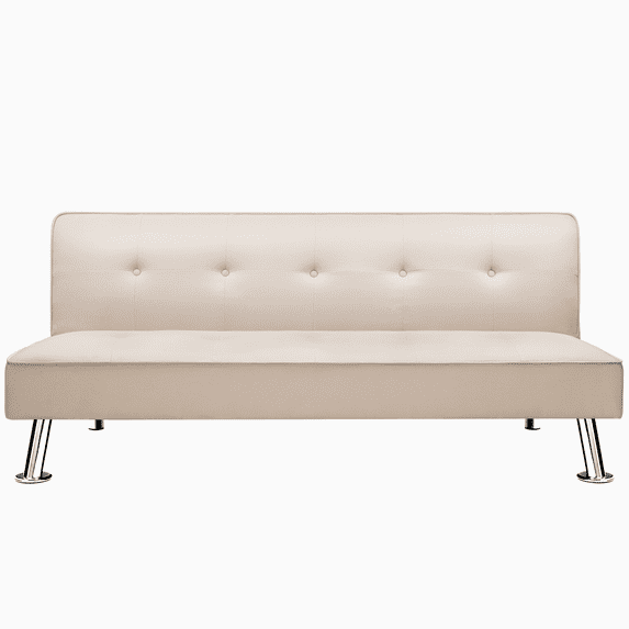 Lacoo Linen Futon Sofa Bed Modern Convertible Fabric Folding Recliner ...