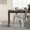 thumbnail image 1 of Lacoo Metal Dining Chairs Set of 4, Stackable Indoor Tolix Trattoria Side Chairs with Backrest for Kitchen Bistro Cafe, Silver, 1 of 7
