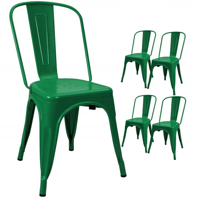 Lacoo Metal Dining Chair Indoor Outdoor Use Stackable Classic
