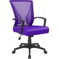 thumbnail image 1 of Lacoo Mid-Back Office Desk Chair Ergonomic Mesh Task Chair with Lumbar Support, Purple, 1 of 8