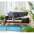 thumbnail image 1 of Lacoo Mid-Century Loveseat Button Tufted 2 Seater Sofa, Black Faux Leather, 1 of 9