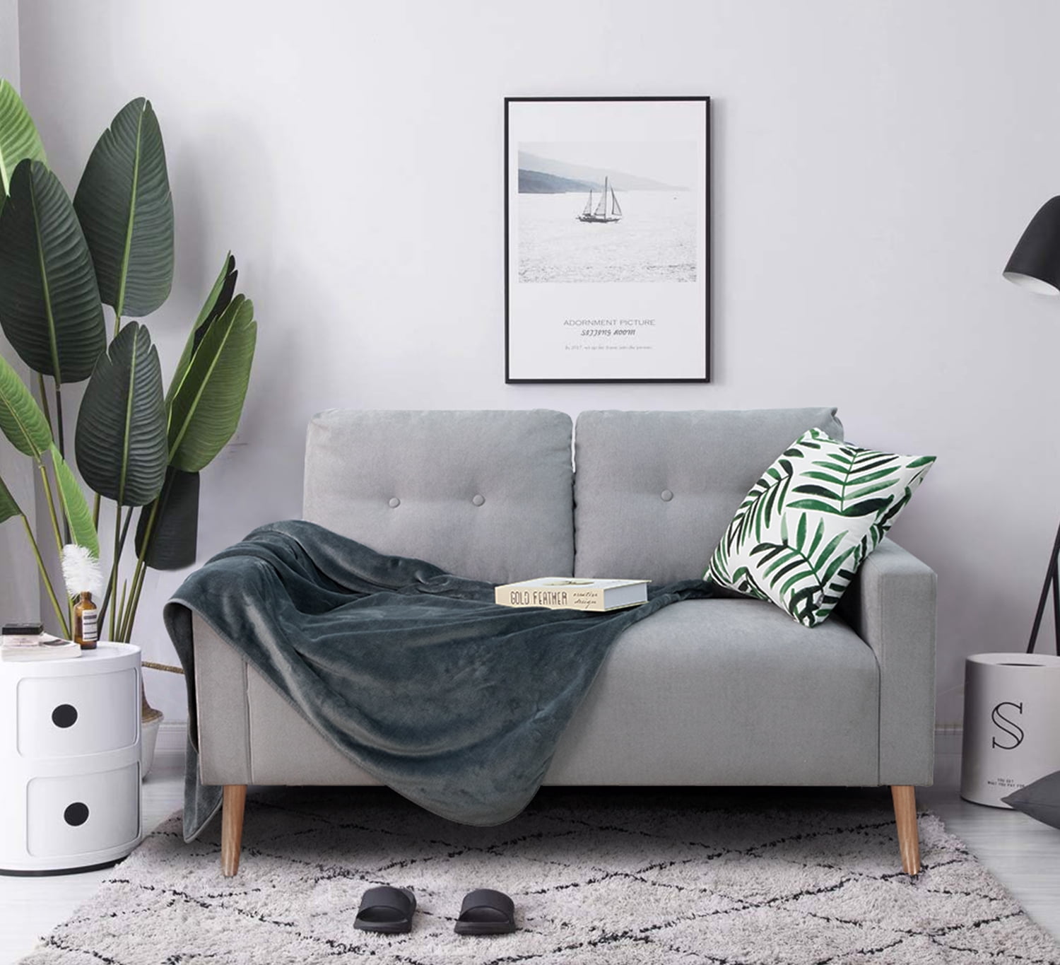 Lacoo Mid Century Loveseat Button Tufted 2 Seater Sofa Gray
