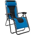 thumbnail image 1 of Lacoo Oversized Padded Zero Gravity Chair with Headrest, Blue/Black, 1 of 8