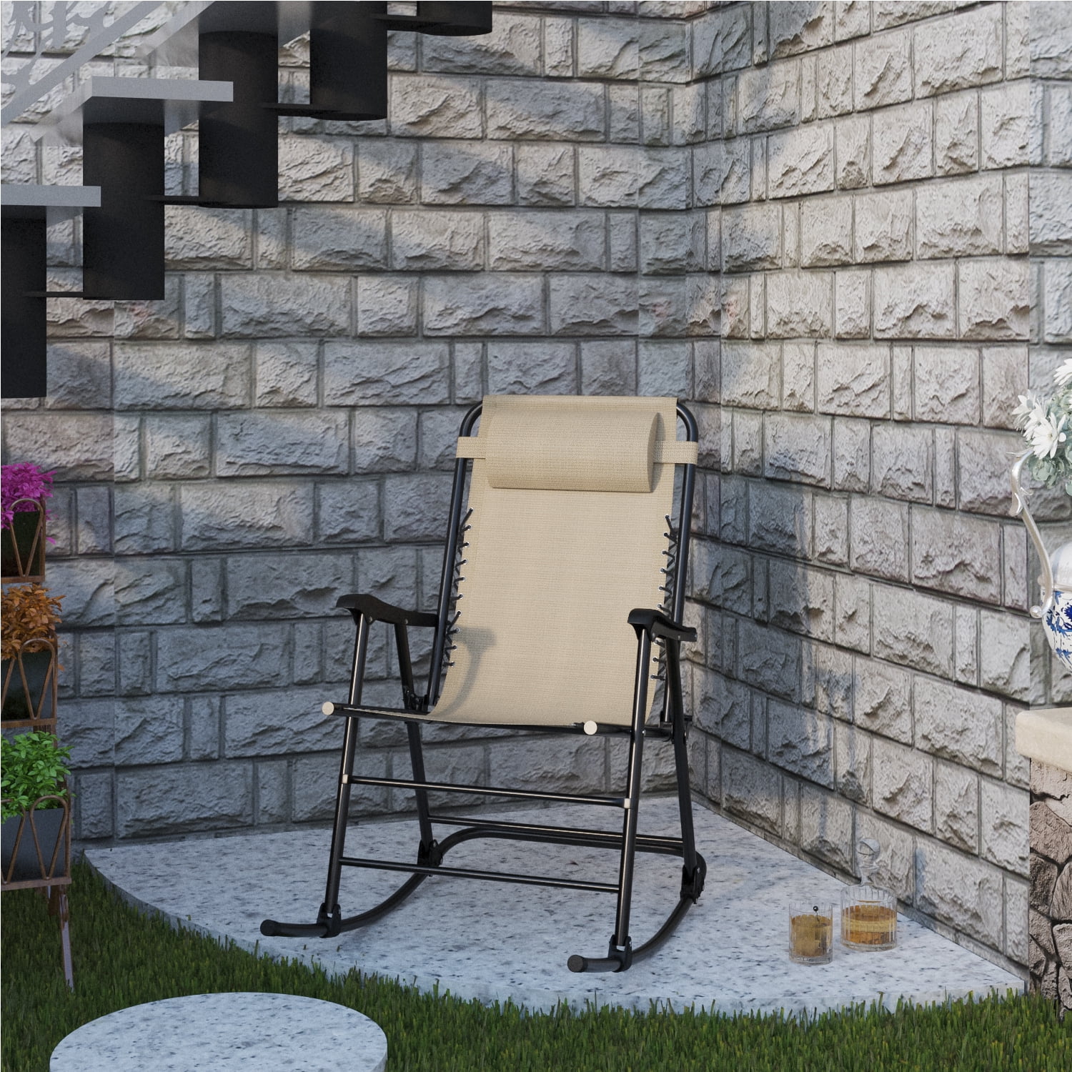 Lacoo Zero Rocking Gravity Chair with Headrest Pillow