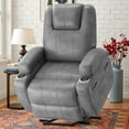 thumbnail image 1 of Lacoo power lift electric Massage recliner chair Oversized Single Sofa with Cup Holder for elderly,Gary, 1 of 7